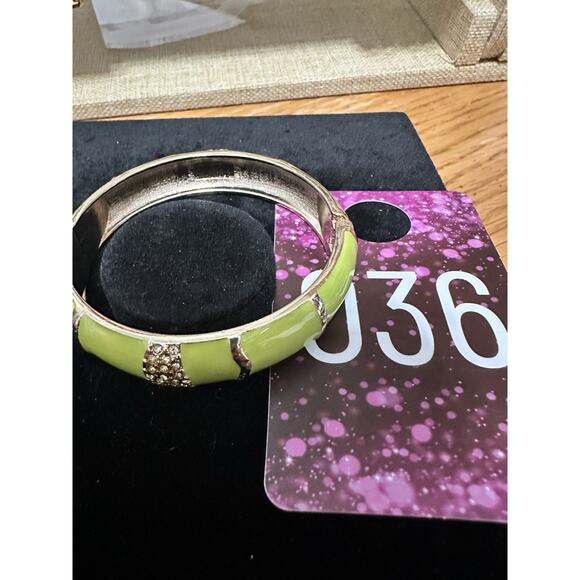 Sequin Nordstrom Multicolor Gold Tone Statement Enamel Bangle Bracelet # 36 - Picture 3 of 3